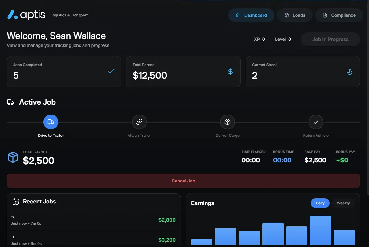 Aptis Trucking UI